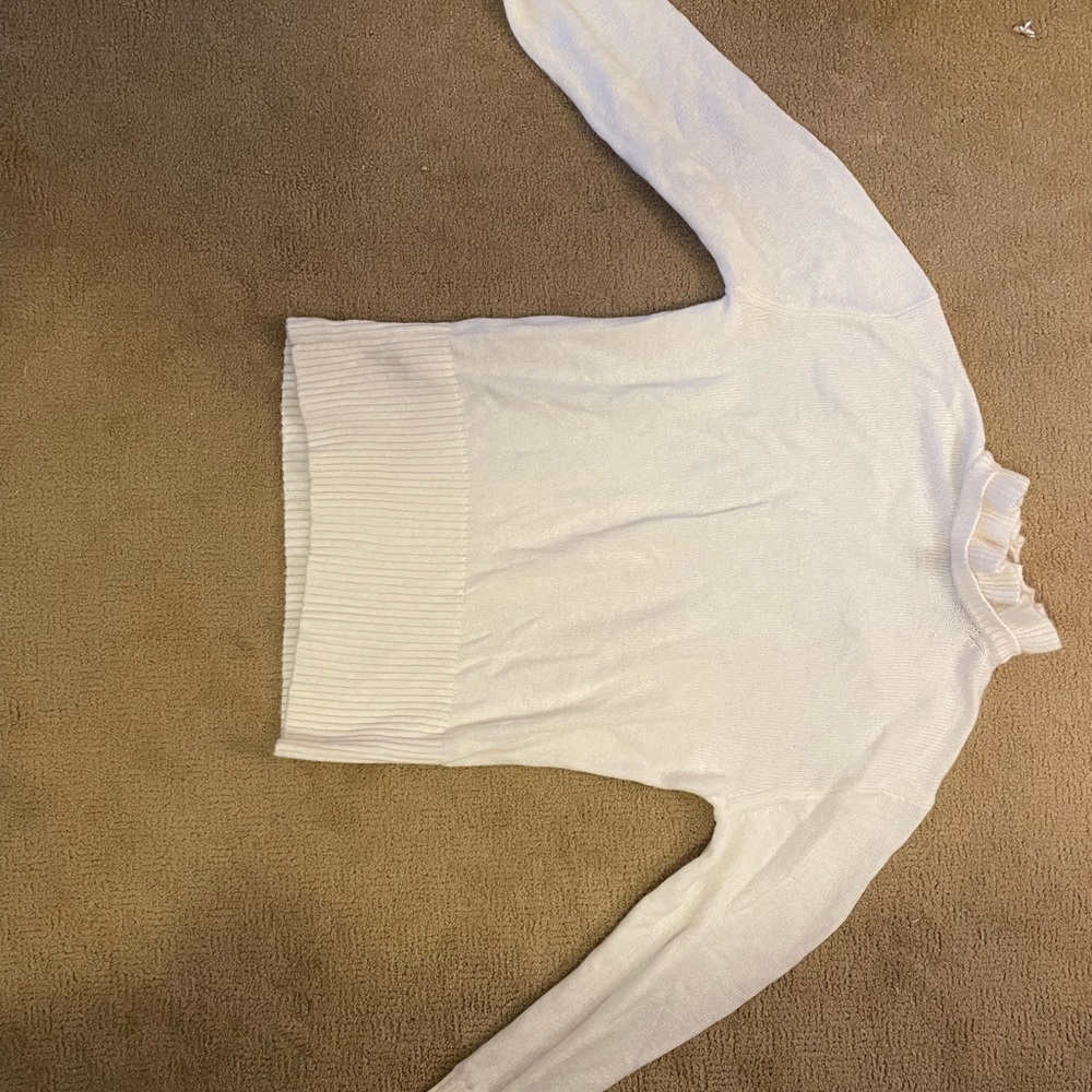 J. Crew Ruffle neck sweater, size small